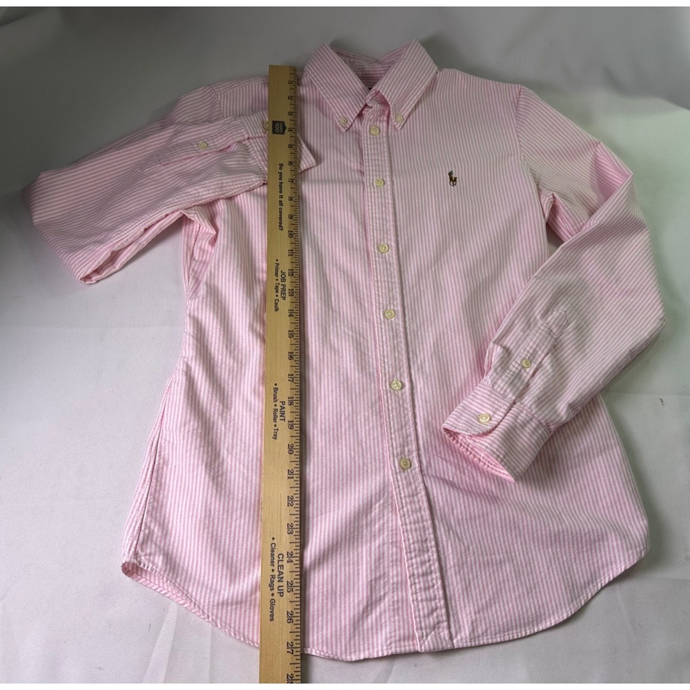 Ralph Lauren Pink Striped Casual Button Down Shirt - Picture 8 of 9